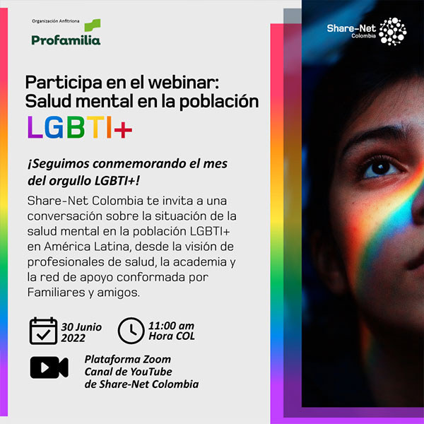 Segundo Webinar Share-Net Colombia: Salud mental en la población LGTBI+