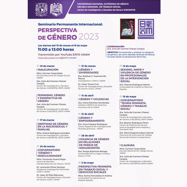 Seminario permanente internacional: perspectiva de género 2023.