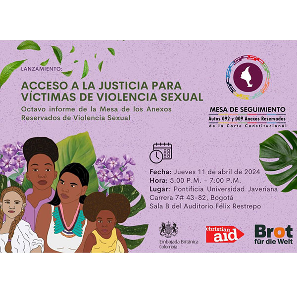 Acceso a la justicia para víctimas de violencia sexual: octavo informe de la Mesa de los Anexos Reservados de Violencia Sexual
